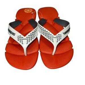 HAVAIANAS‎ POWER 2.0 MEN'S SIZE 12.5 SUNSET ORANGE BEACH FLIP FLOPS SOFT SANDALS